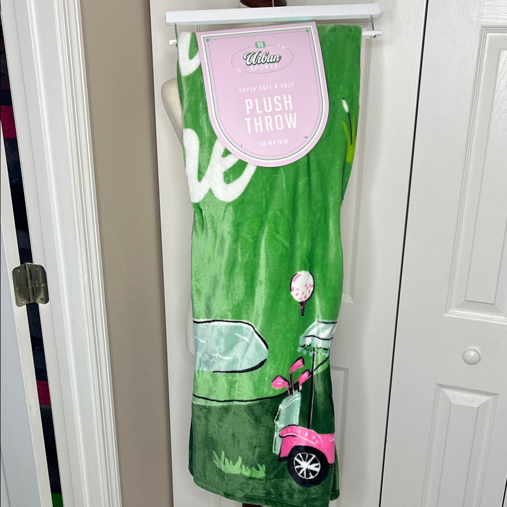 Golf Soft Plush Throw Blanket Super-50X70”-NEW